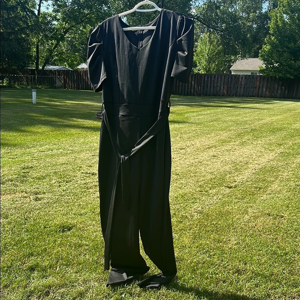 Sleek Black Belted Jumpsuit Women’s Plus Size XXL NWOT